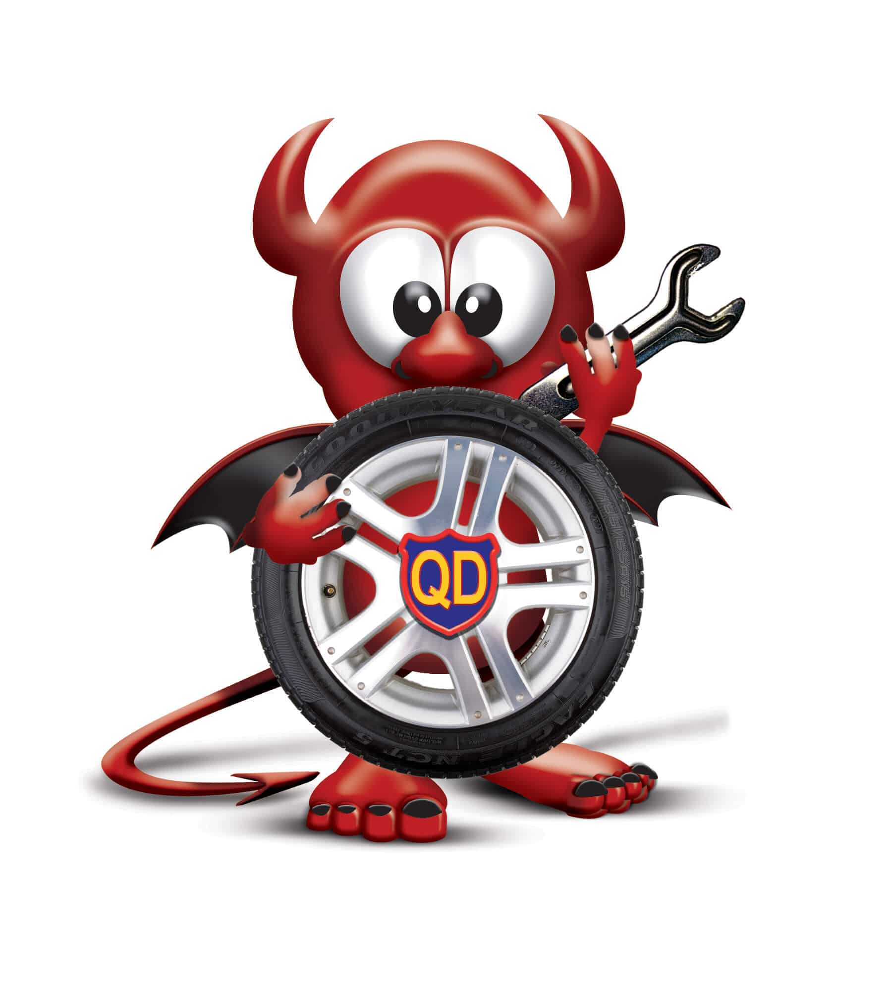 Quote Devil Holding a Wheel and Wrench